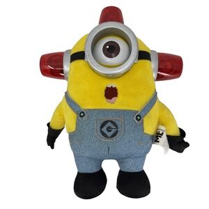Minions Despicable Me Fire Alarm Flashing Lights Plush Talking BeeDoo Works